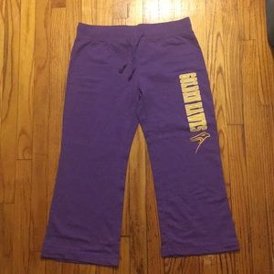 NWOT golden hawks Capri sweatpants